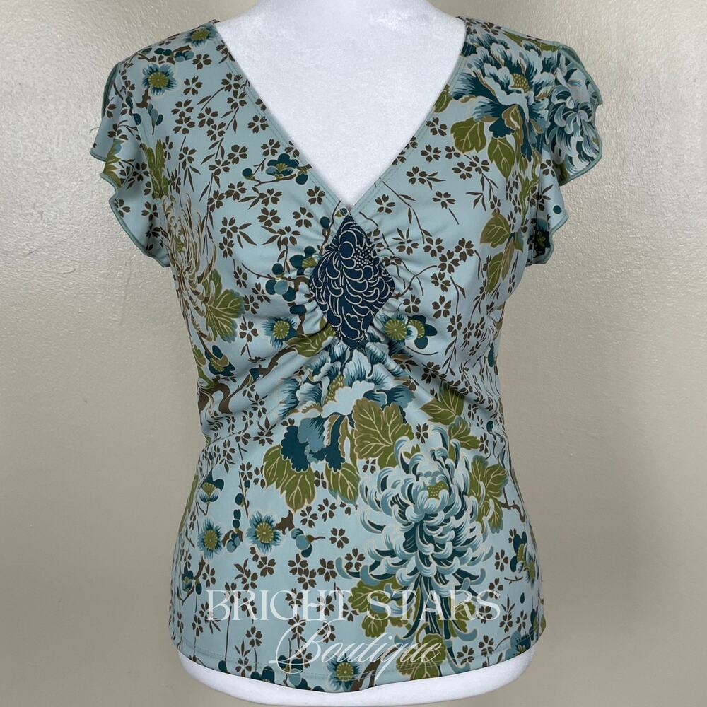 Rare Vintage Print Top ATL Style Color ASO Rory Gilmore Girls Y2K Floral - Picture 5 of 11